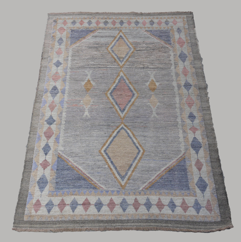 Geometric Pastel Afghan Kilim – 169 × 257 cm