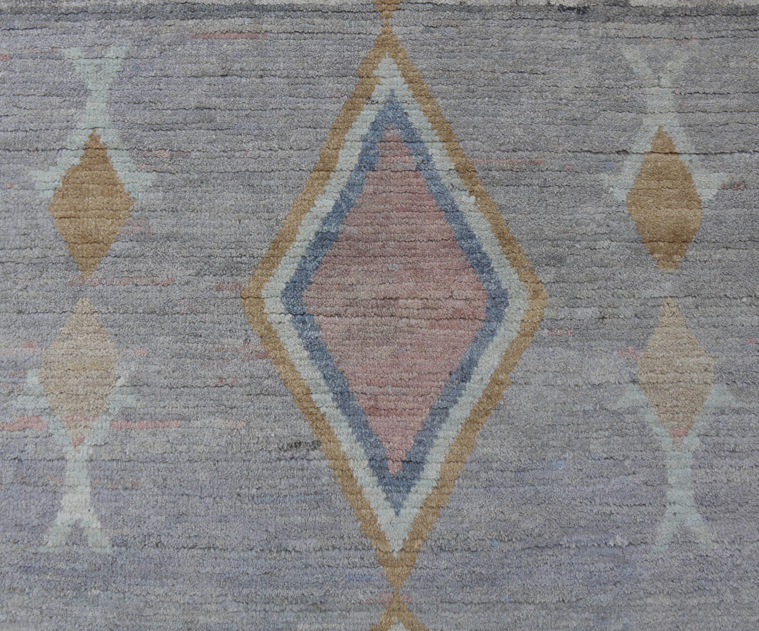 Geometric Pastel Afghan Kilim – 169 × 257 cm
