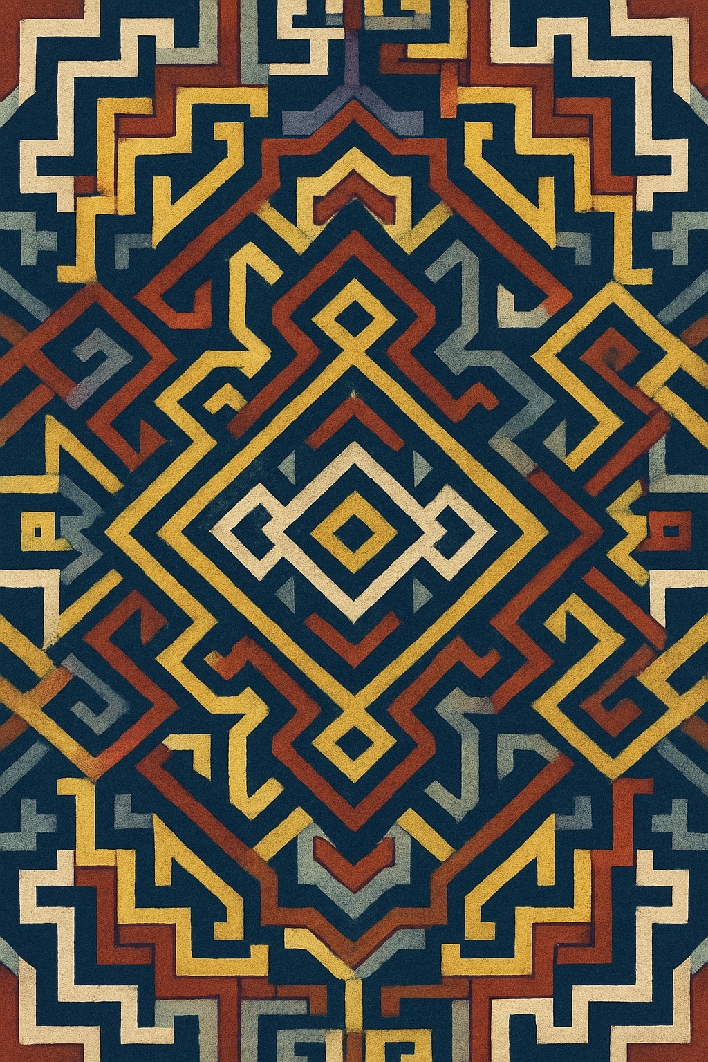 Contemporary Neural Pathways Afghan Rug - Made to Order (201 × 295 cm)